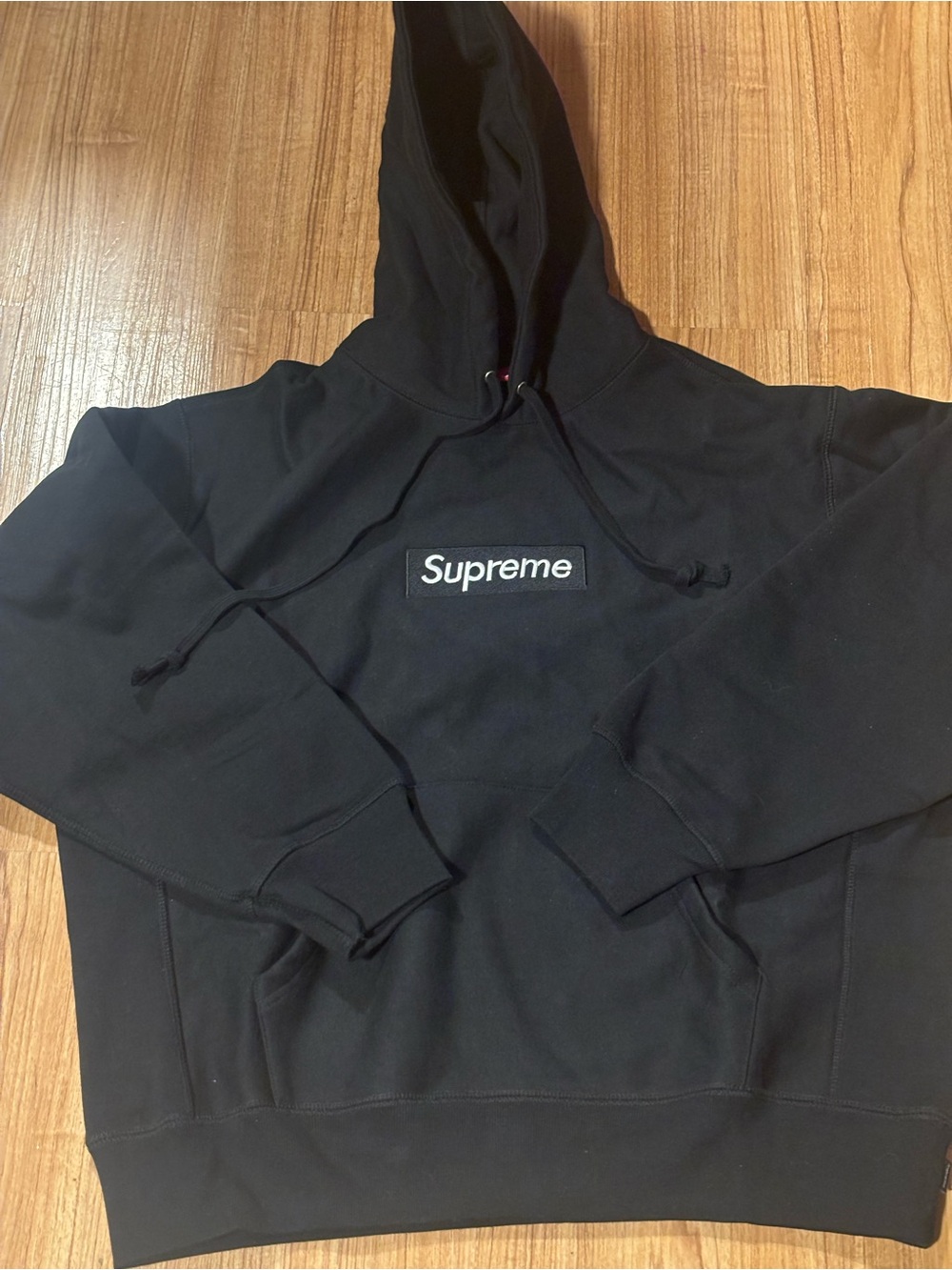 Supreme Black Box Logo Hoodie with White Logo